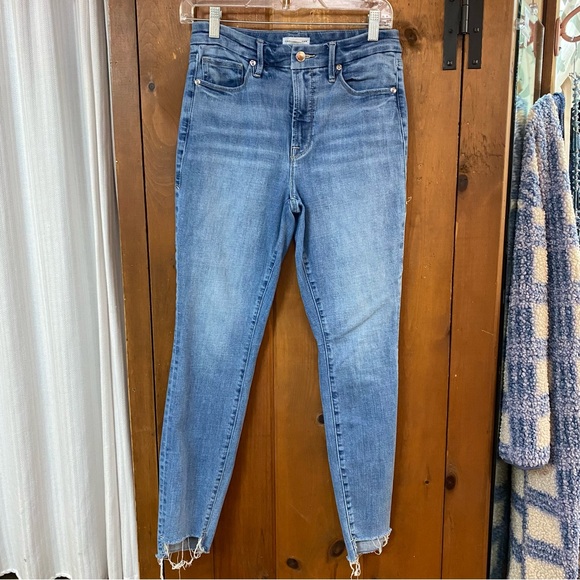 GOOD AMERICAN Skinny Jeans Raw Hem Sz 6 - Picture 2 of 6